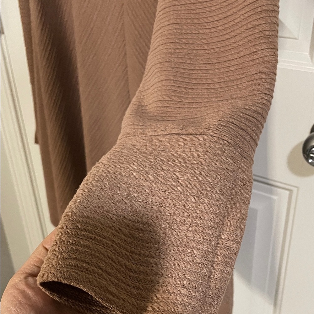 New York & Company Taupe Cowl Neck Knit Tunic Sweater - Picture 4 of 5